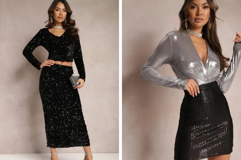 Stylizacje spódnica cekinowa - inspiracje na każdą okazję i dodatki