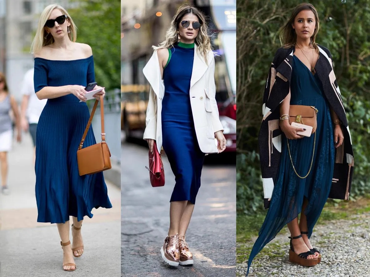 Jaki kolor butów do granatowej sukienki? Idealne zestawienia stylizacji na każdą okazję